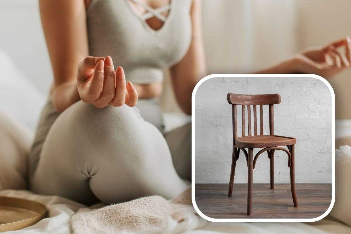 yoga sedia tre esercizi addio dolori